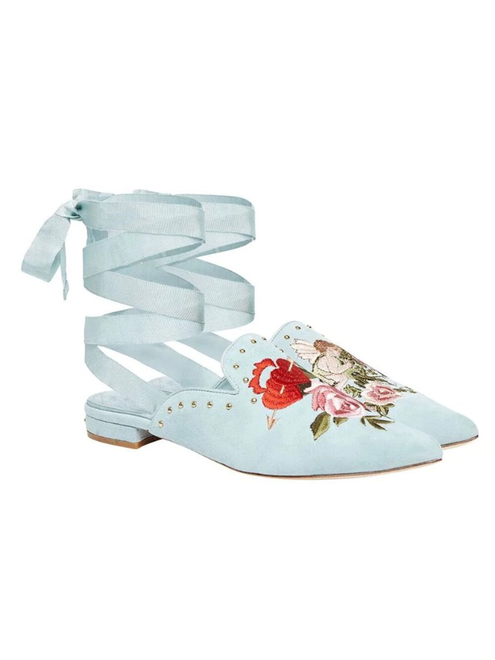 Camilla Backless Point Toe Slipper Dusty Blue Size European 36 USA Size 5